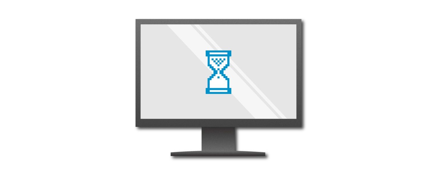 Gráfico de una pantalla de computadora que muestra un reloj de arena