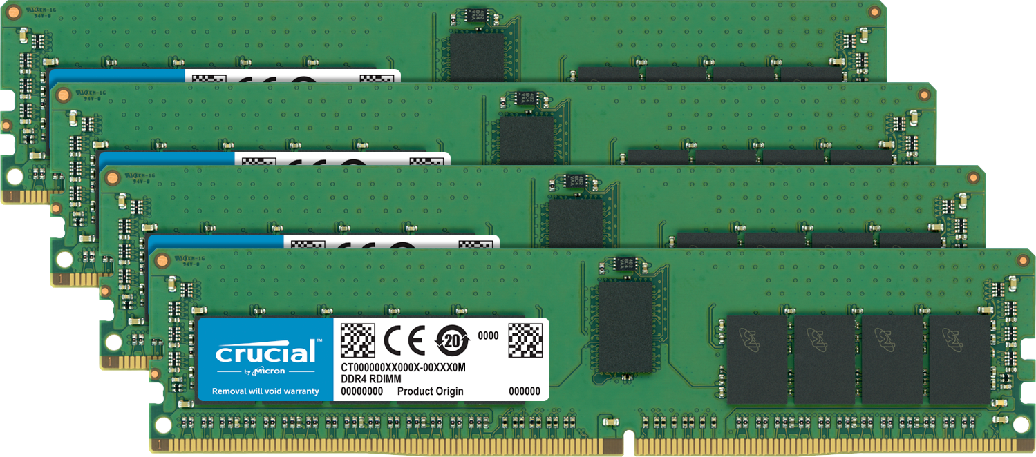 Memoria Crucial (RAM) para una computadora.